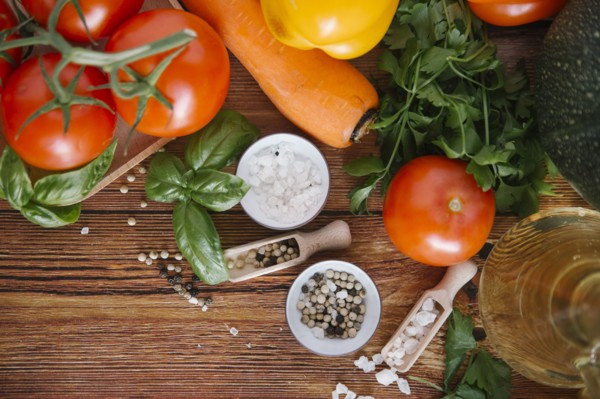 Ingredients for salad