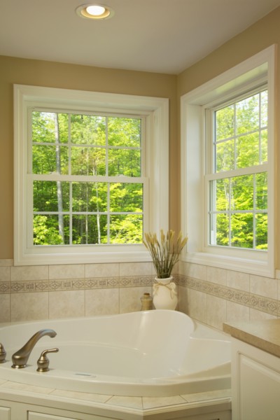 Bathtub in domestic bathroom
