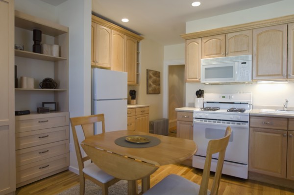 Kitchen in studio apartment