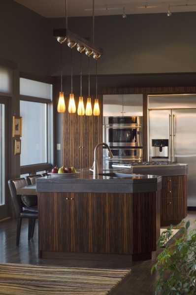 Modern kitchen with large island