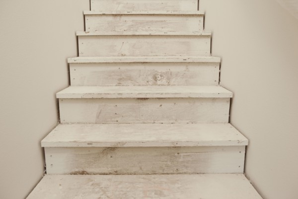 Close-up of stairs at home