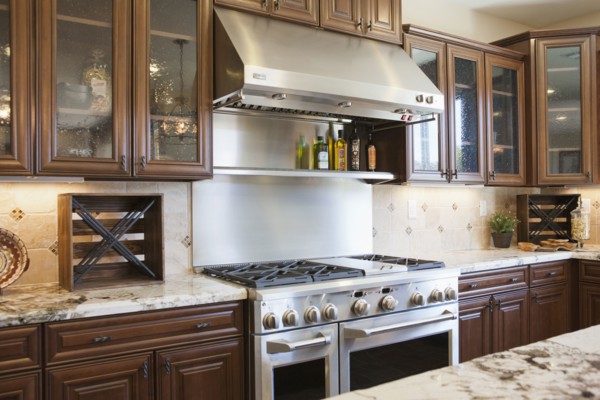 Interior of domestic kitchen