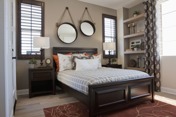 Interior of domestic bedroom
