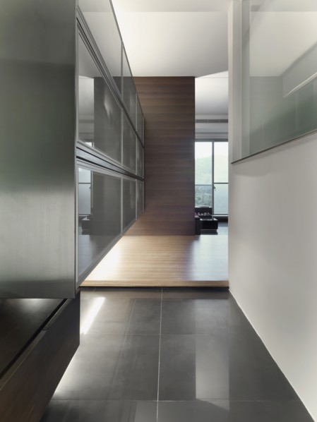 Hall between rooms in modern home