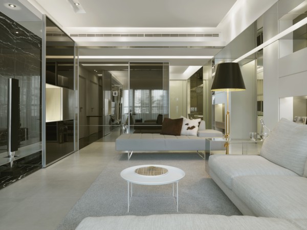 Living room with modern furniture