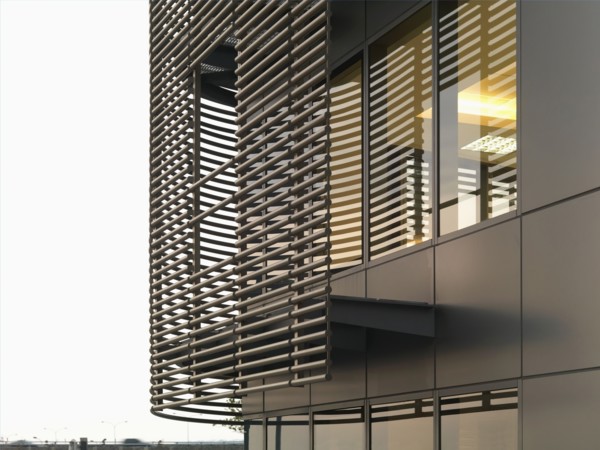 Architectural detail modern condominiums