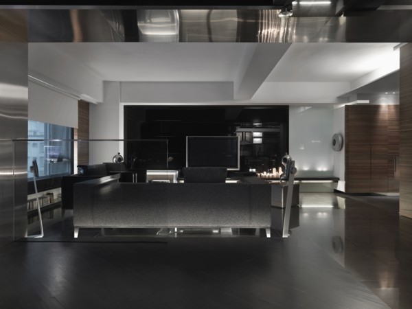 Dark modern living room