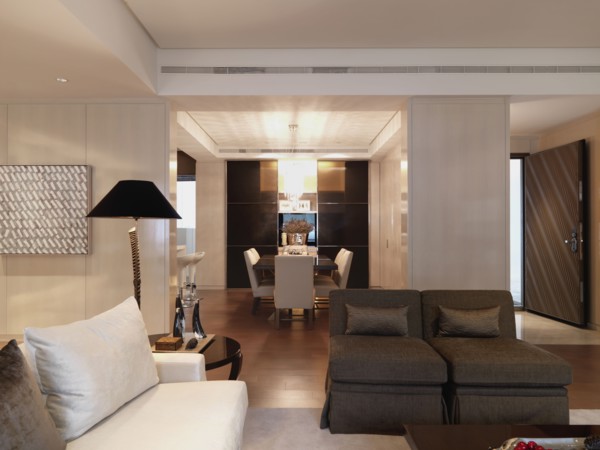 Modern interior living room and dining room