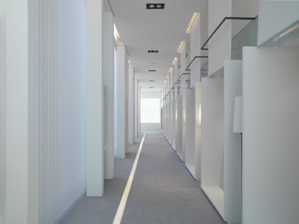 White modern hallway