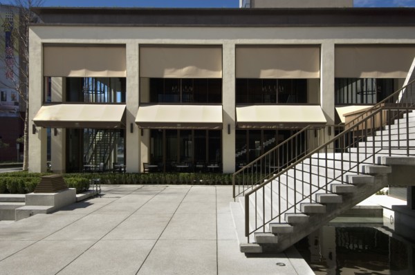 Stone steps in office complex
