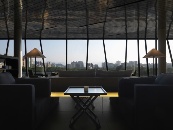 Modern city area with view of city skyline