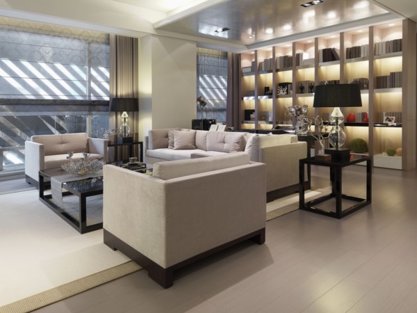 Living room with modern furniture