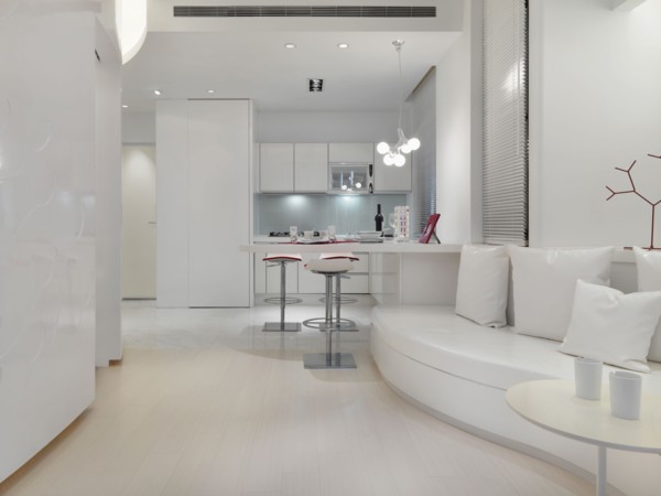Bright white modern interior