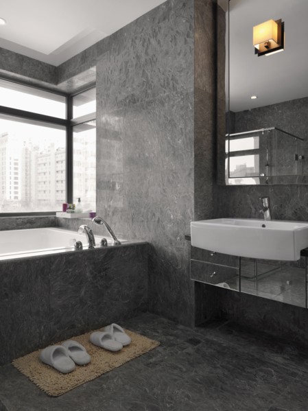 Modern marble bathroom