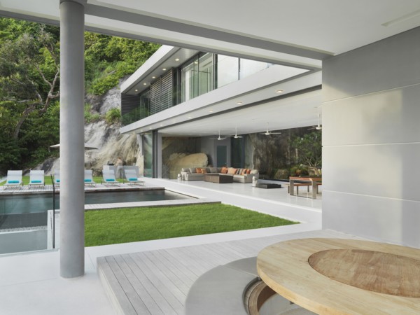 Large modern home with open air living spaces