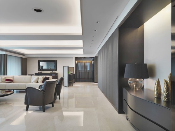 Hallway through modern home