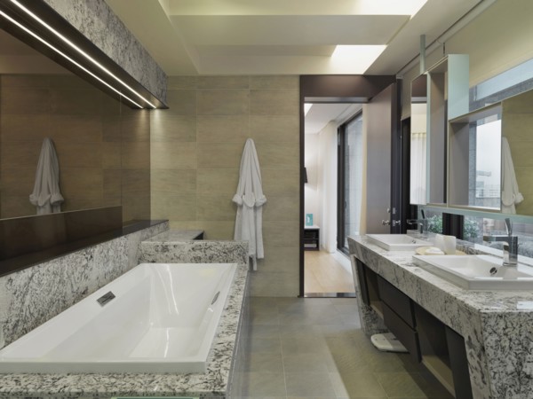 Modern marble bathroom