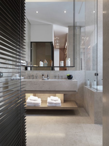 Clean modern bathroom