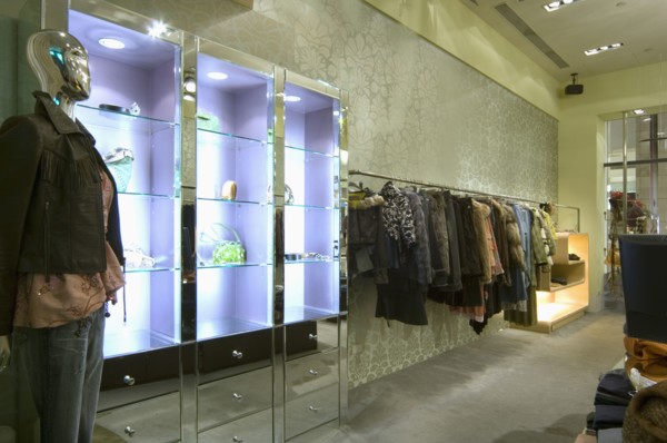Mannequins on display in woman's fashion store