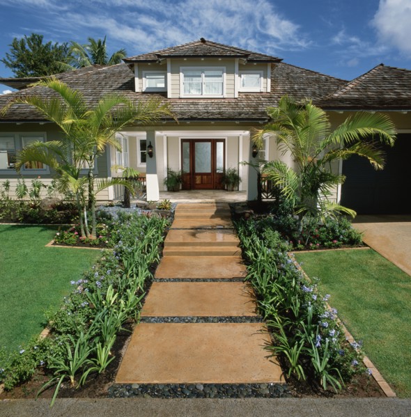Front Exterior of Contemporary Coastal Home