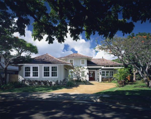 Front Exterior of Contemporary Coastal Home