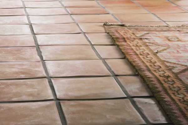 Detail of Tile Floor and Rug