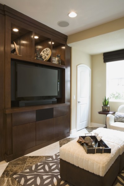 Living Room with Large Entertainment Center