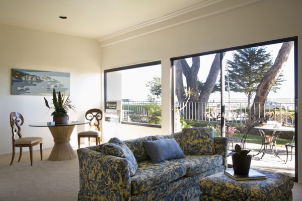 Blue Couch in Living Room