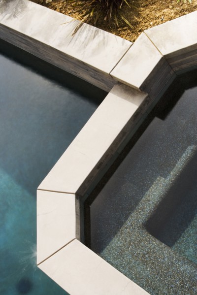 Detail of Modern Swimming Pool and hot tub