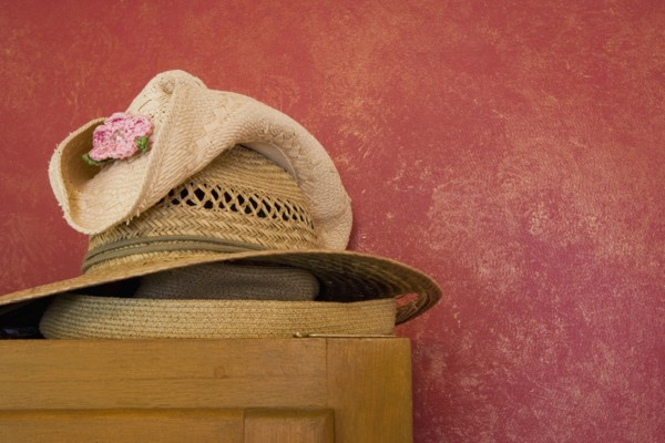 Stack of hats.