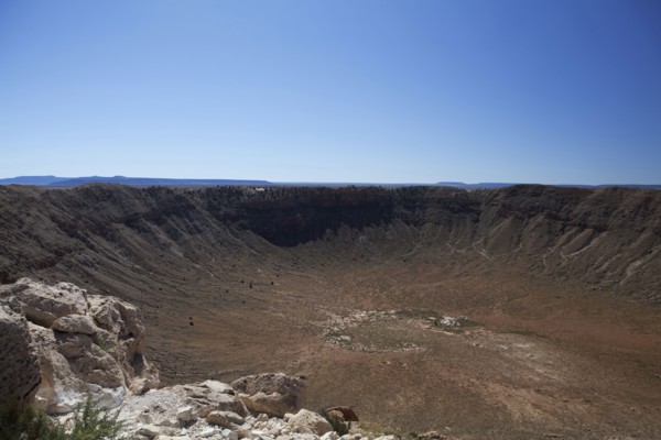 Meteor Crater under blue sky