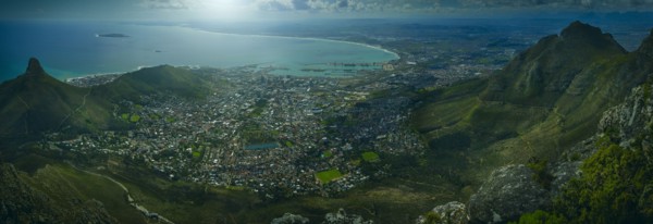 Aerial view of Cape Town