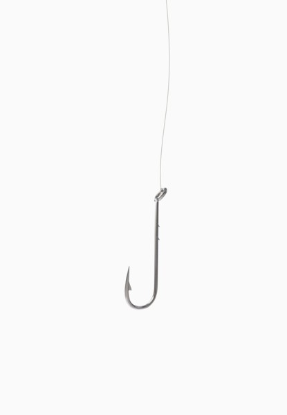 Close up of dangling fishing hook