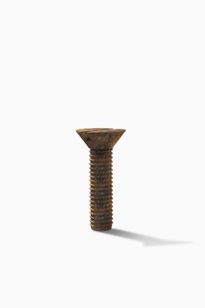 Close up of rusting screw