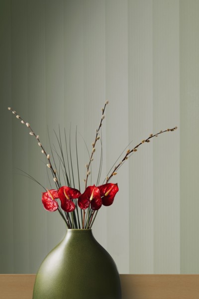 Flowers blooming in modern vase