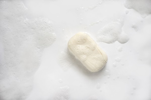 Bar of soap on floor