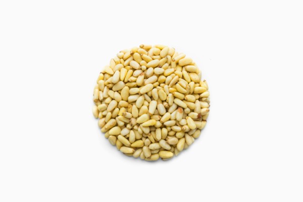Pile of pine nuts in shape of a circle