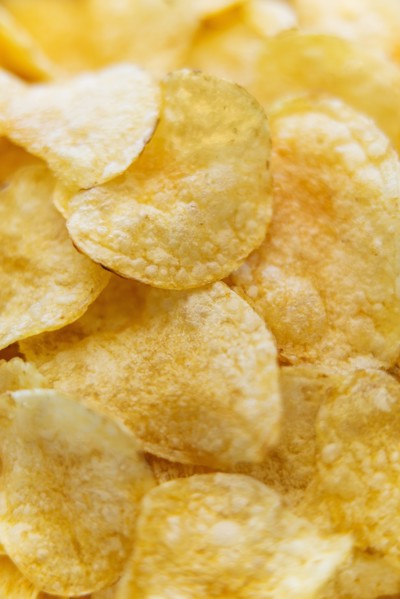 Pile of potato chips