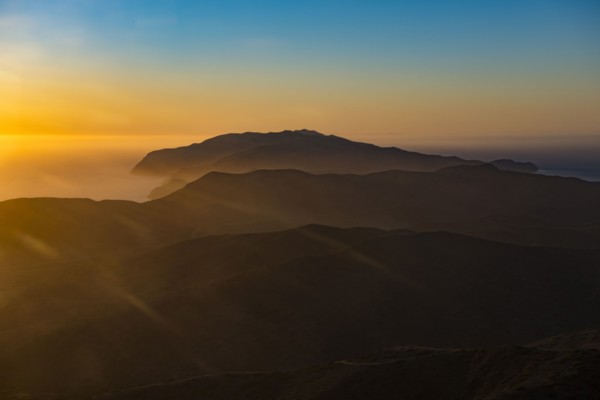 Catalina Island in mist