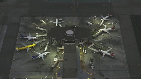 Aerial view of airport