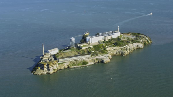 Alcatraz, Aerial view of island prison