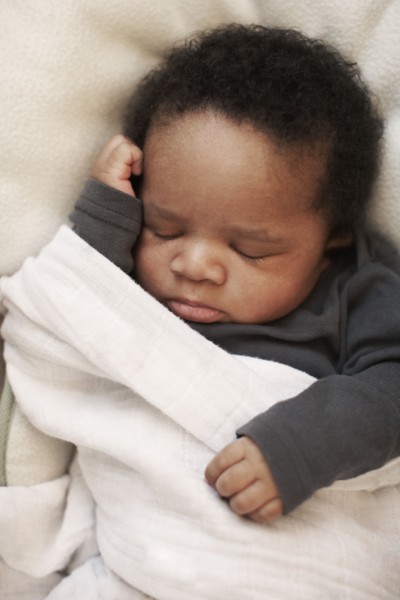 Sleeping African American baby