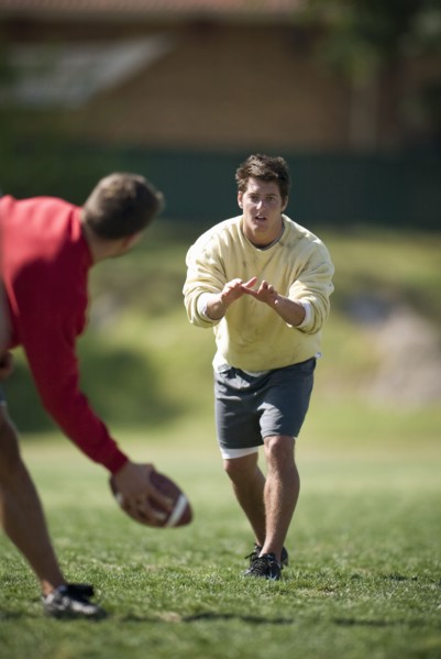 Men playing football