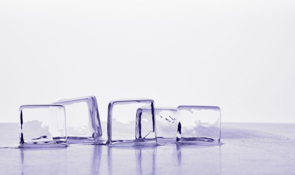 Melting ice cubes