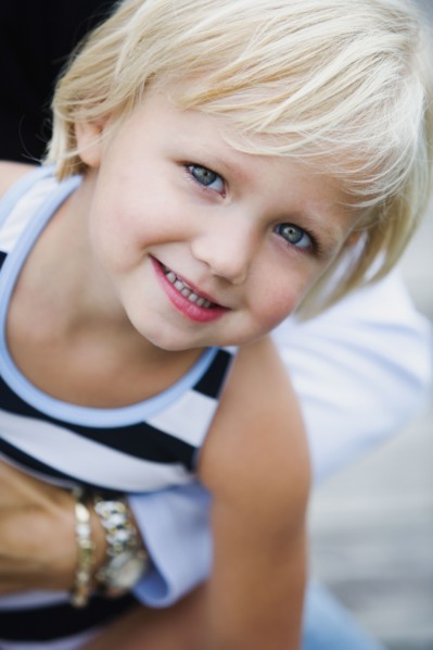 Close up of young girl smiling