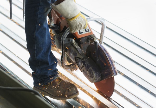 Hispanic man working at construction site