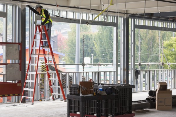 Hispanic man working at construction site