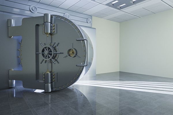 Light from open vault door