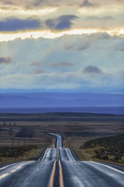 Empty road in rural landscape