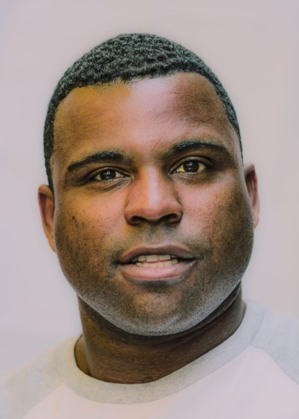 Close up of Black man smiling